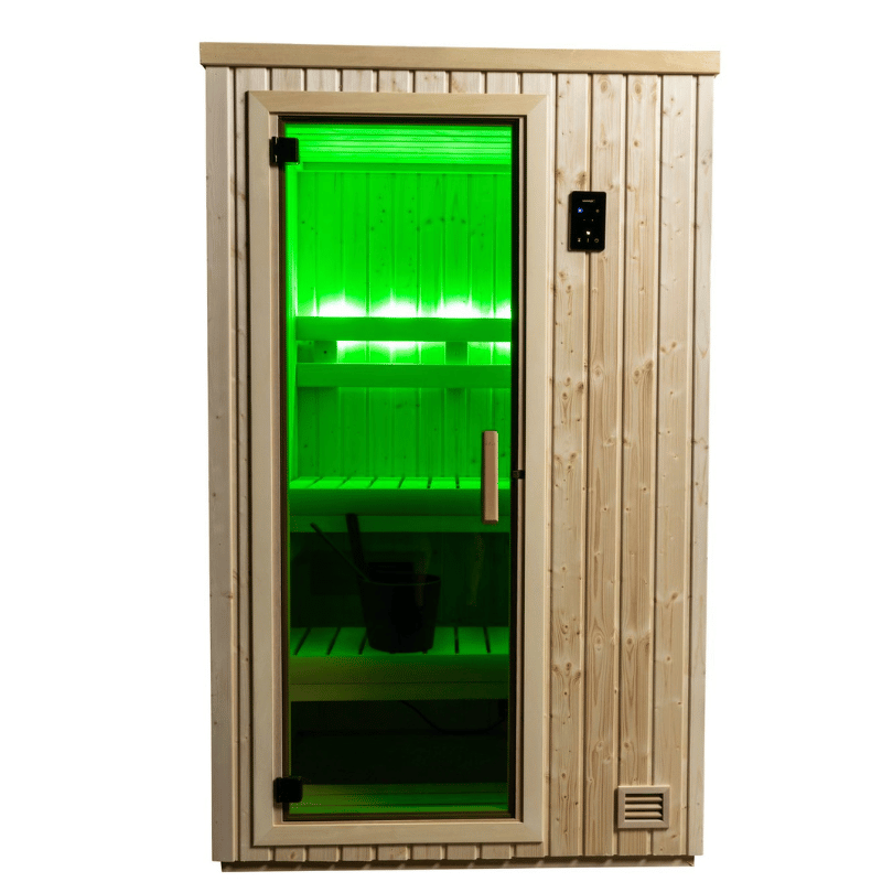 Backlit Bench Lighting Green NorthStar 44 Indoor 4'x4' Panel Built Pre Fab Sauna
