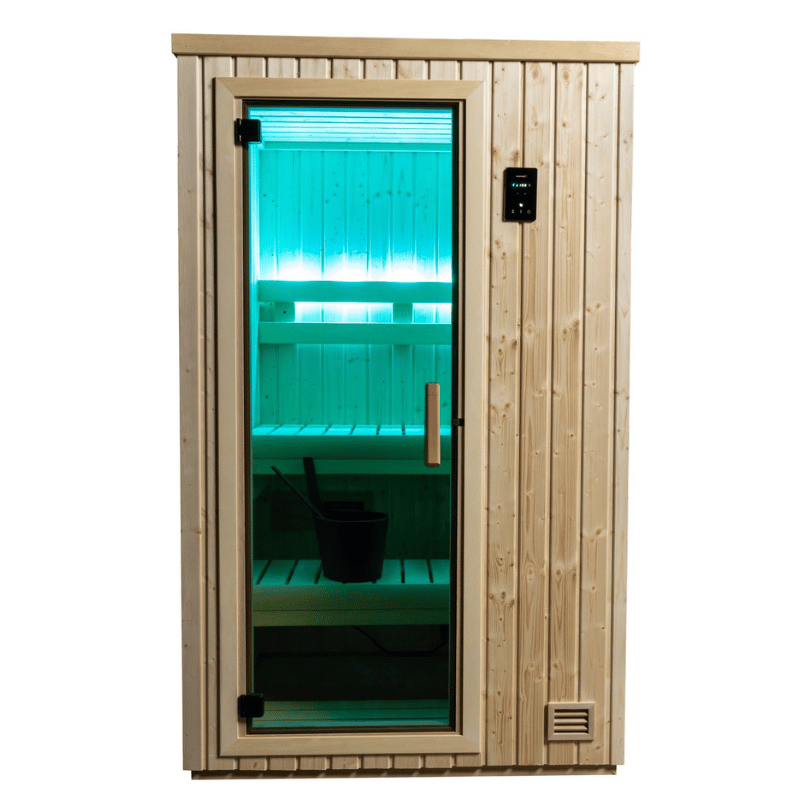Backlit Bench Lighting Teal NorthStar 44 Indoor 4'x4' Panel Built Pre Fab Sauna