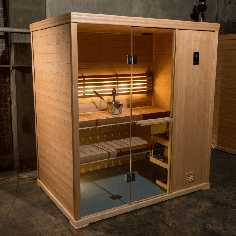Hallmark 46 - 4'x6' Panel Built Pre Fab Sauna Front View
