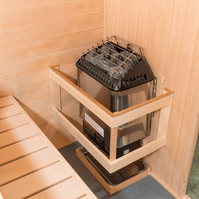 Hallmark 57 - 5'x7' Panel Built Pre Fab Sauna Heater View