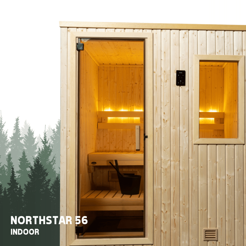 NorthStar 56 Indoor 5'x6' Panel Built Pre Fab Sauna (2)