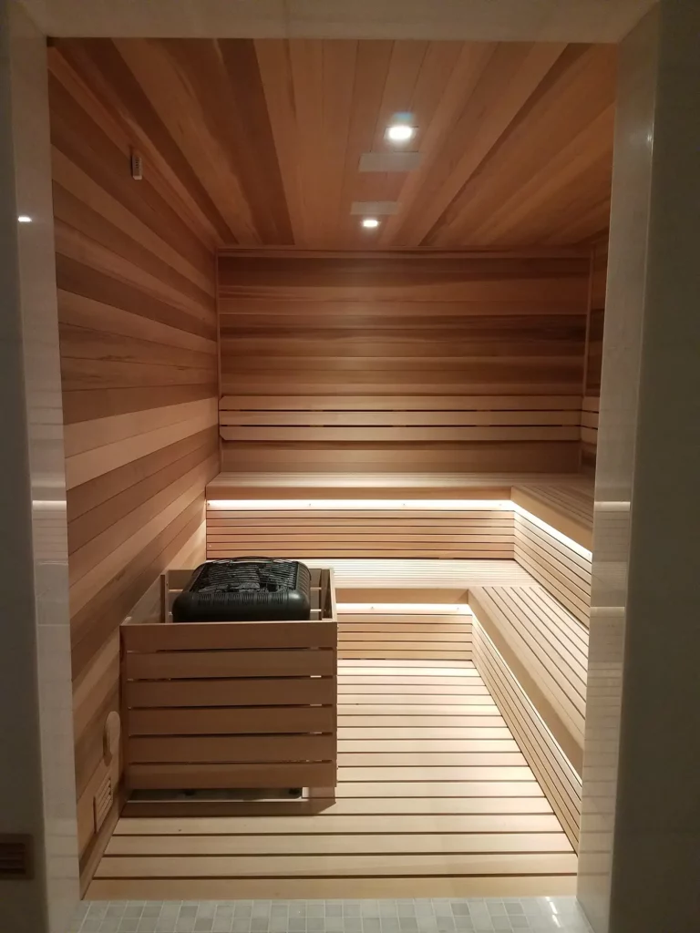 cedar sauna interior