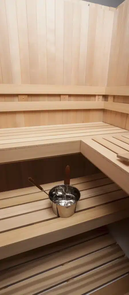 sisu hemlock sauna interior