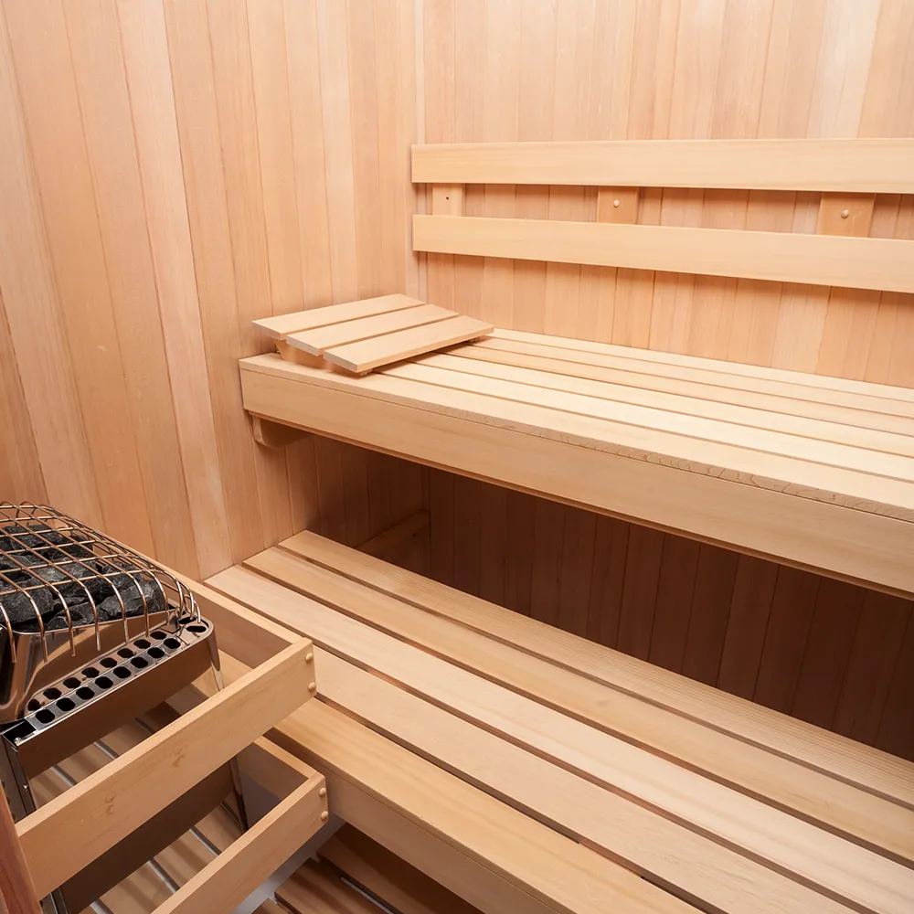finnleo sisu sauna by sauna supply company - clear cedar benching