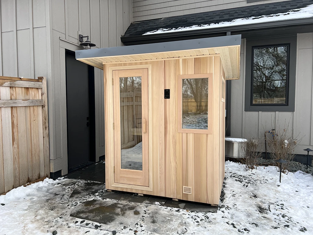 custom cedar 5x6 finnleo euro outdoor traditional sauna