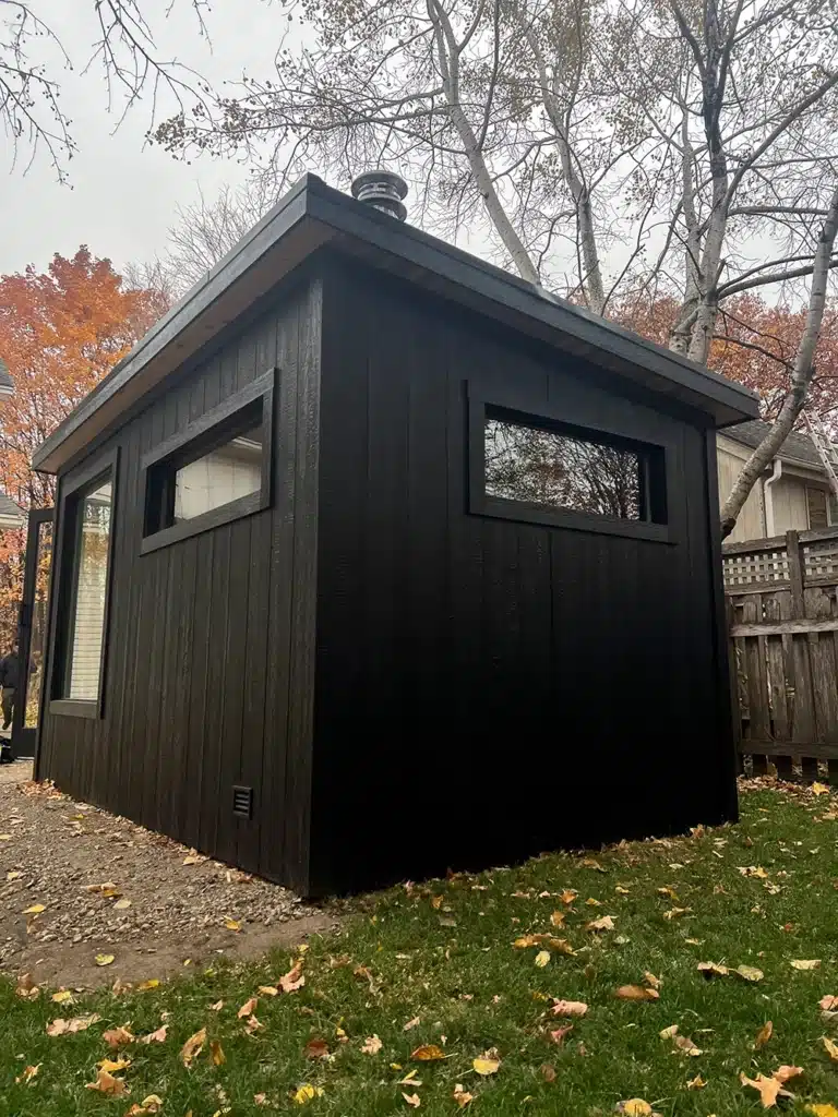 lp smart side exterior on custom sauna