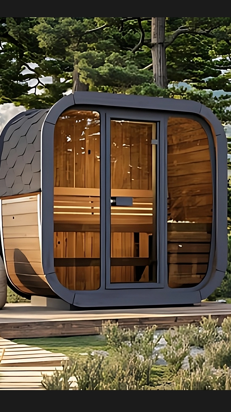 solara deluxe traditional outdoor sauna