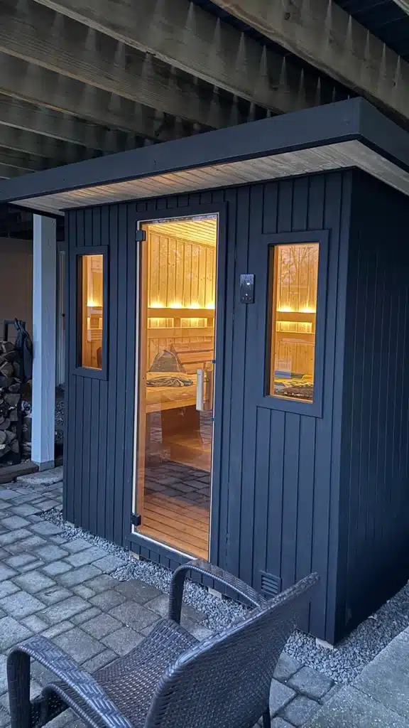 bronze tint glass door on northstar outdoor 57 sauna