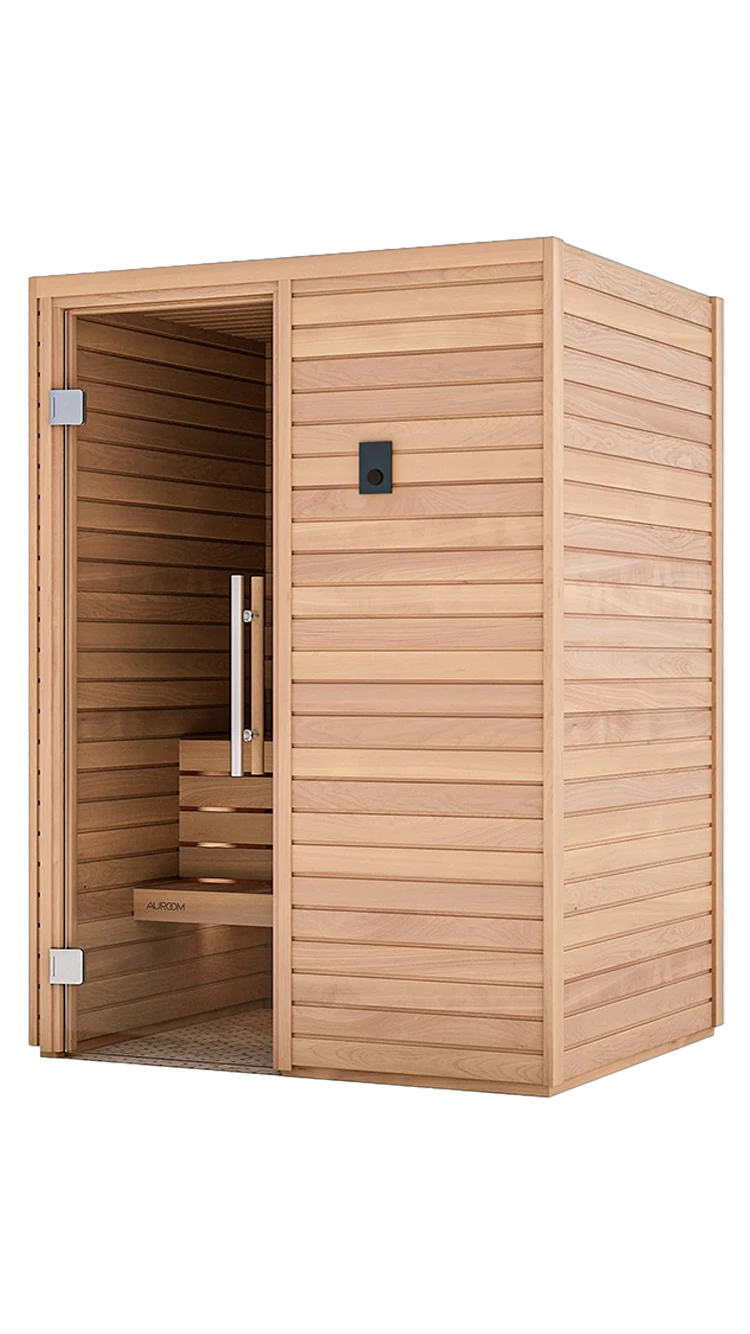 cala wood traditional indoor sauna with thermo-aspen