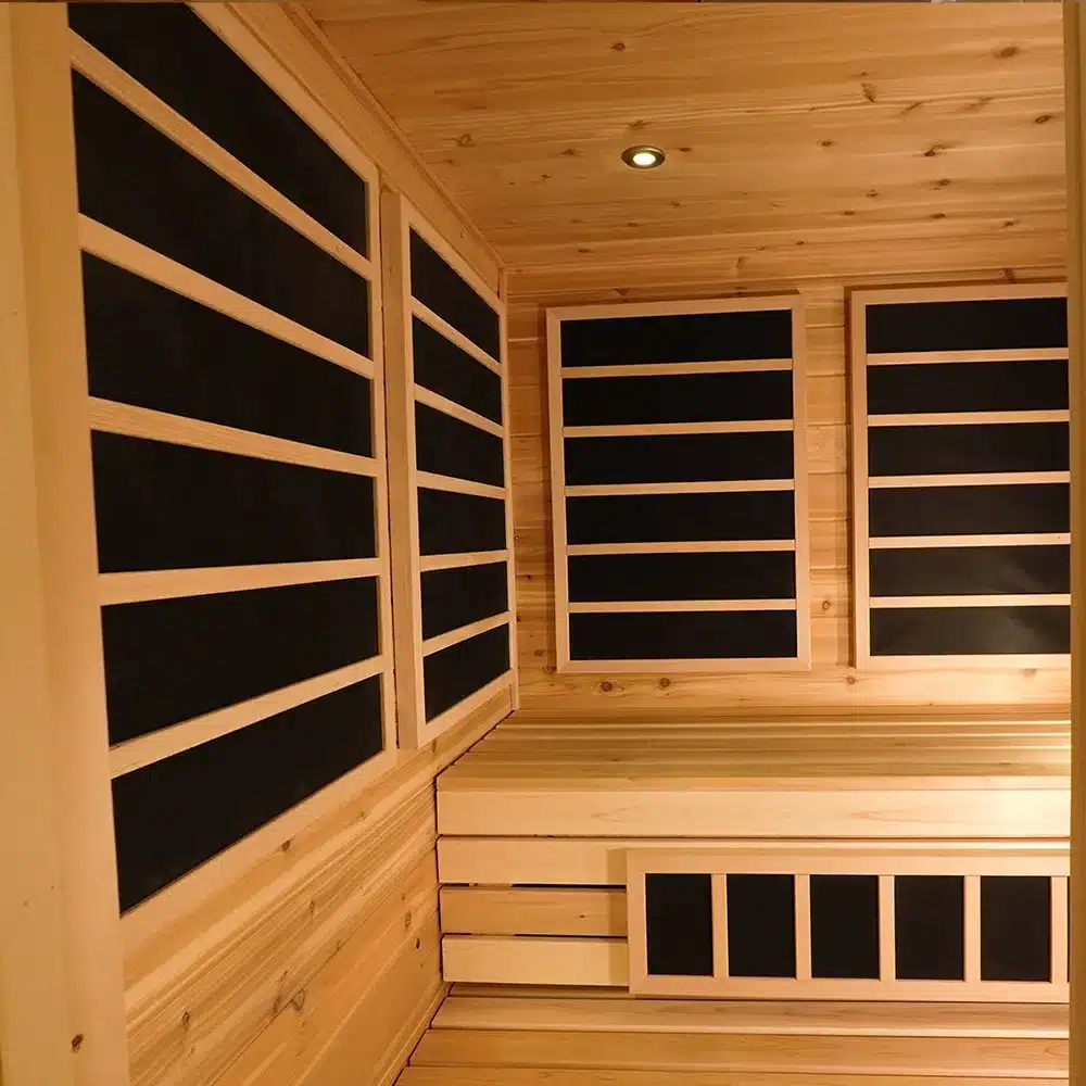 custom infrared knotty cedar sauna
