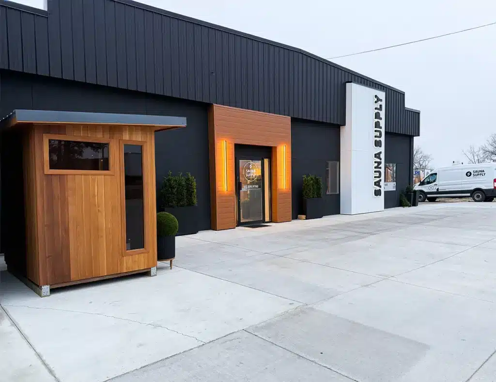 wide angle minnesota sauna showroom