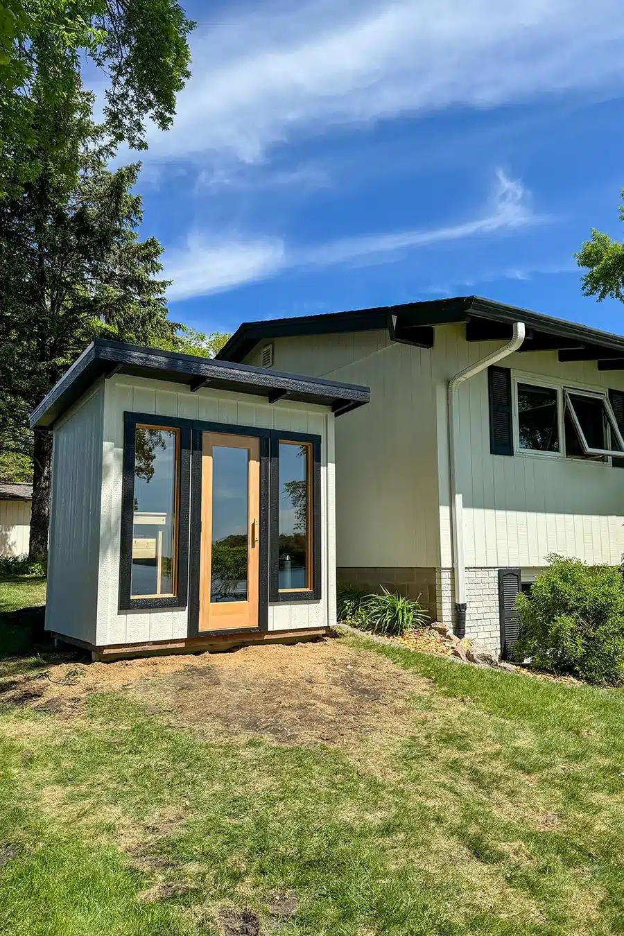 white exterior & black trim left angle far
