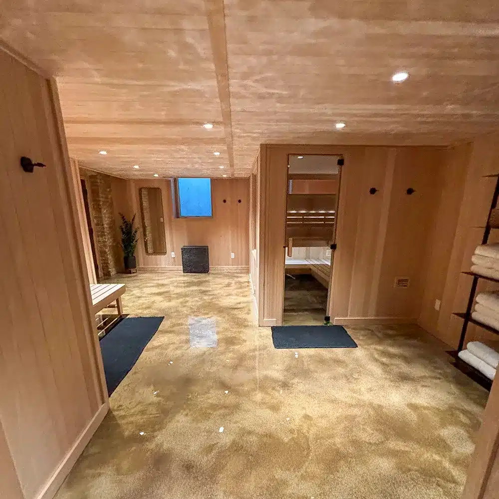 custom clear hemlock spa and sauna