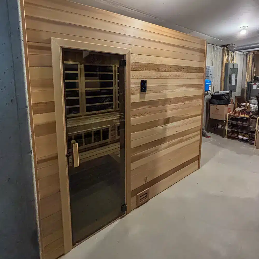 custom cedar infrared & traditional sauna built by sauna supply company