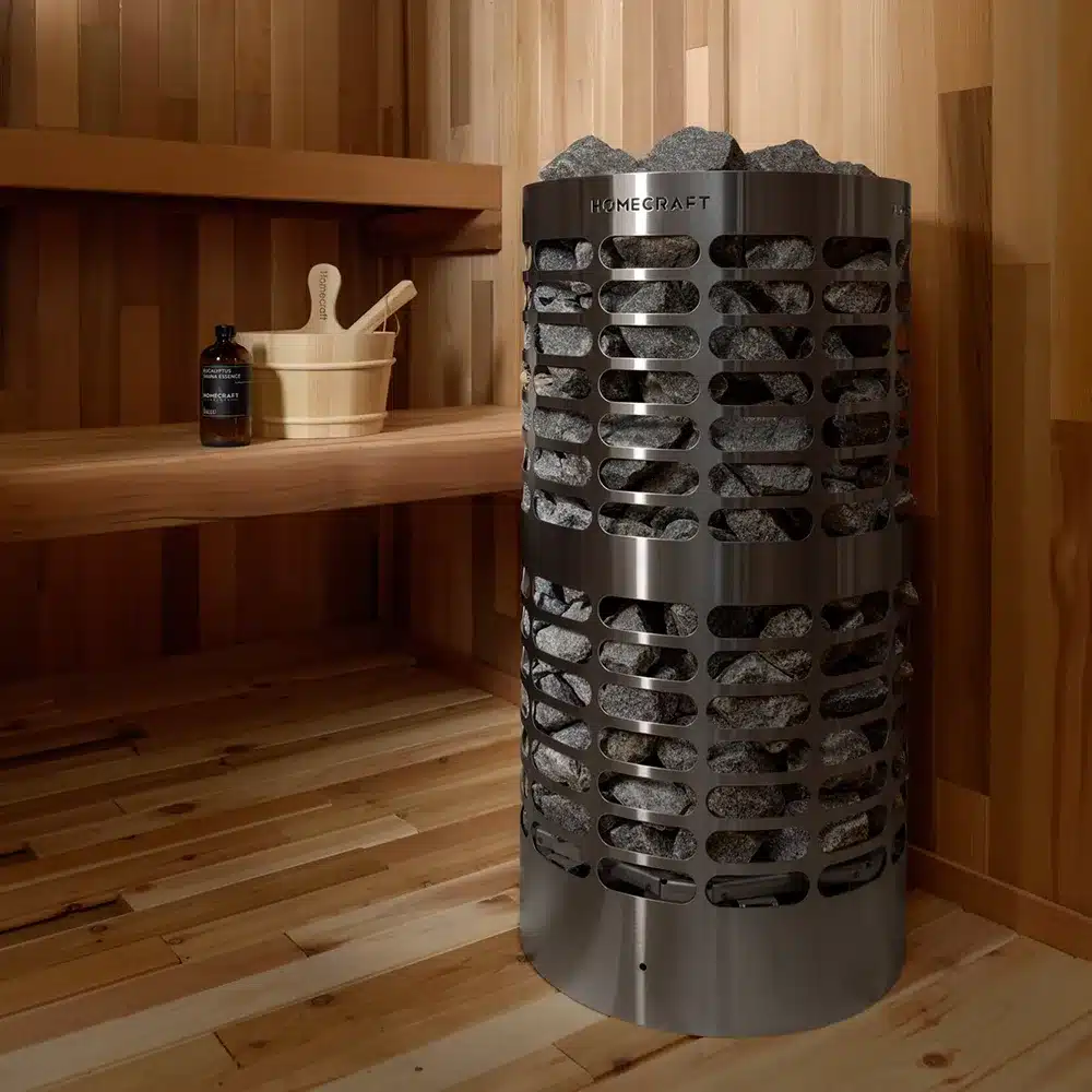 homecraft apex in custom cedar sauna