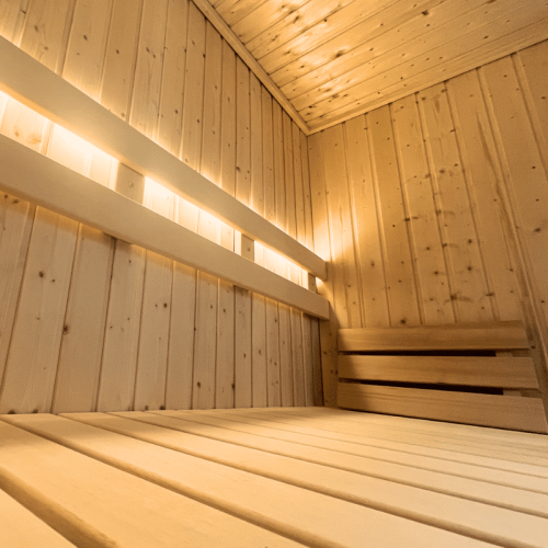 Bench View NorthStar 46 Indoor 4'x6' Panel Built Pre Fab Sauna