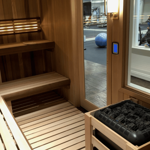 Finnleo Laava Commercial Sauna Heater in Custom Gym Sauna