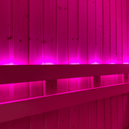 Pink Lighting NorthStar 46 Indoor 4'x6' Panel Built Pre Fab Sauna