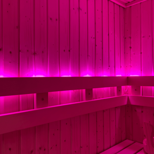 Pink Lighting NorthStar 57 Indoor 5'x7' Panel Built Pre Fab Sauna