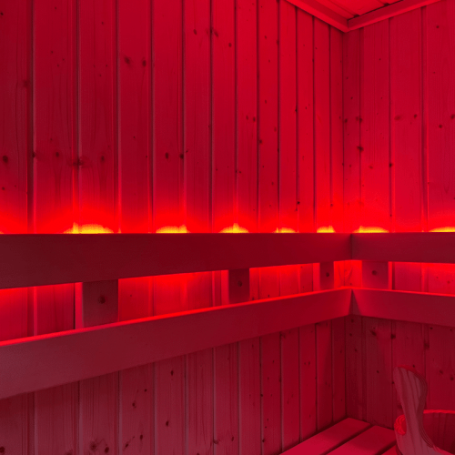 Red Lighting NorthStar 57 Indoor 5'x7' Panel Built Pre Fab Sauna